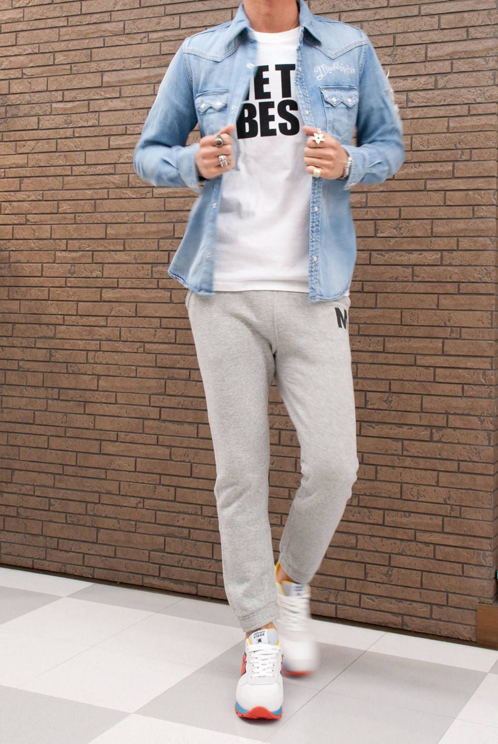 【M×Marbles】 DENIM SHIRT (My Fuckin' Dream)