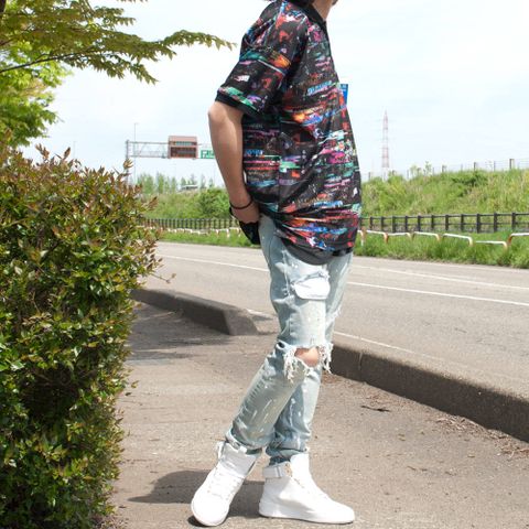 総柄シャツのコーディネートⅢ