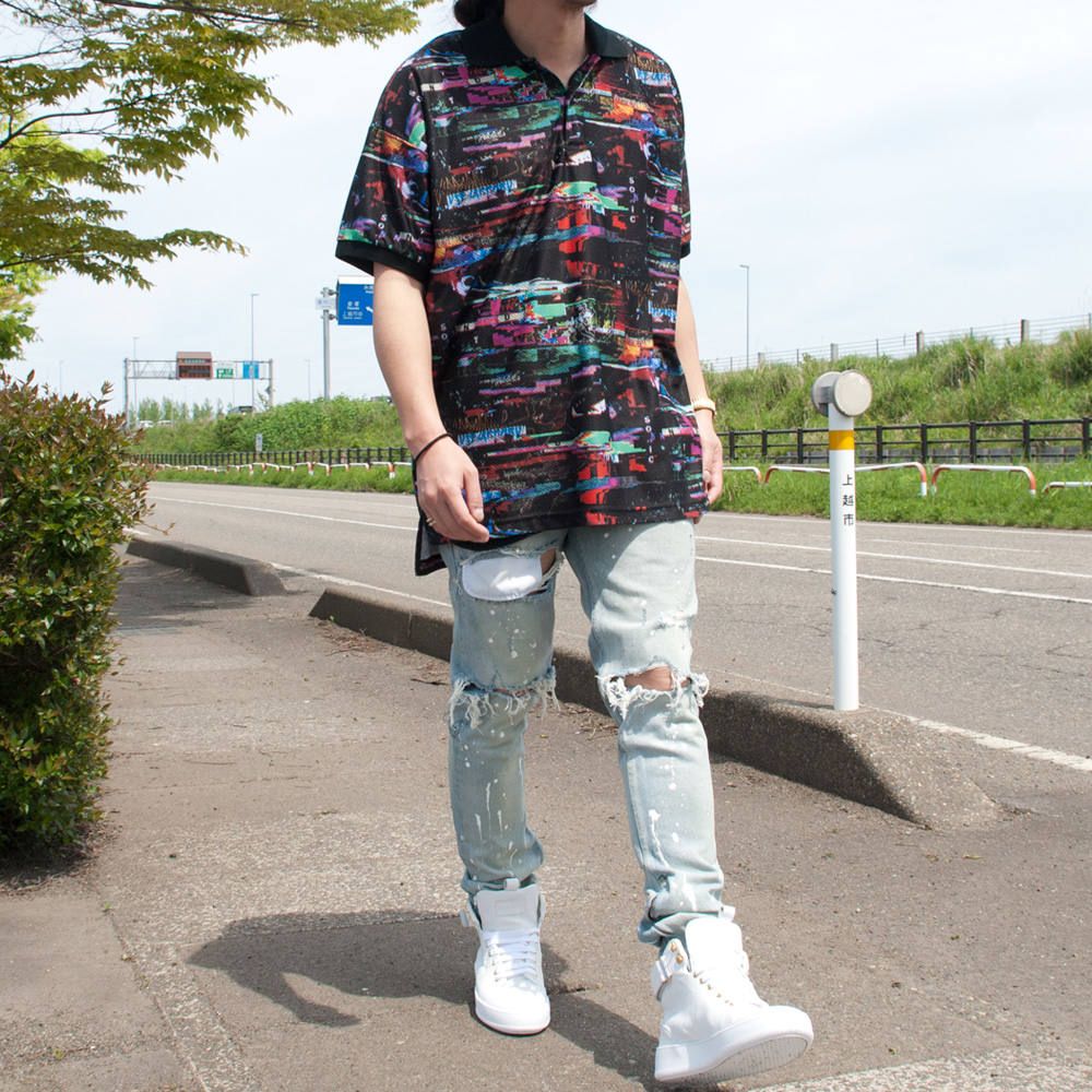 総柄シャツのコーディネートⅢ