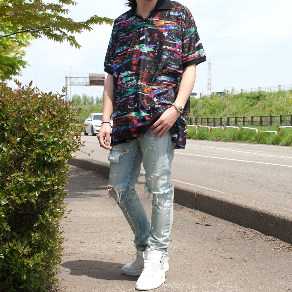 総柄シャツのコーディネートⅢ