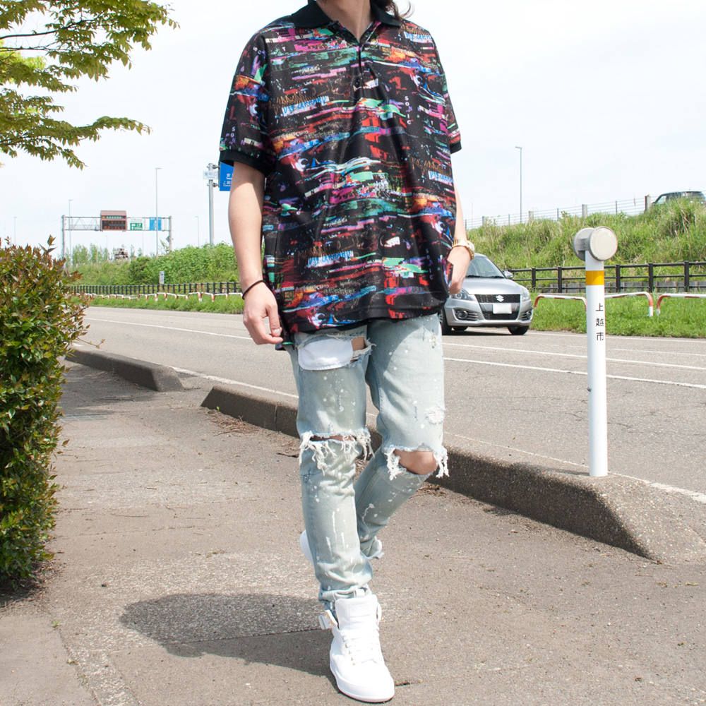 総柄シャツのコーディネートⅢ