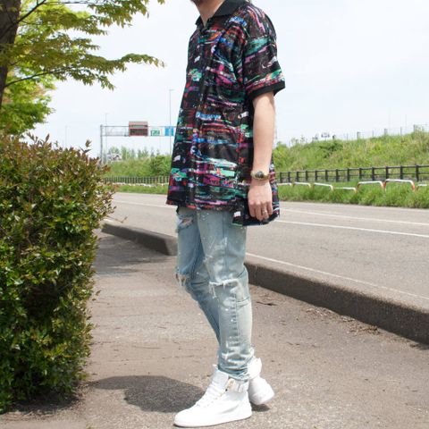 総柄シャツのコーディネートⅢ