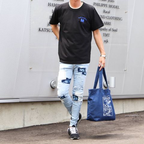 Tシャツ&デニムコーディネート