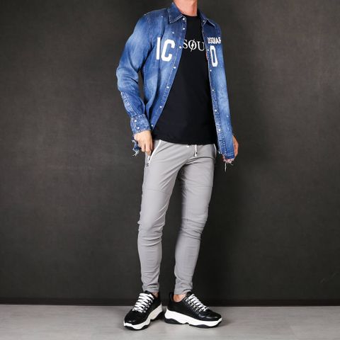 【RESOUND CLOTHING × chemical conbination】 Johnson LINE NYLON PT グレー