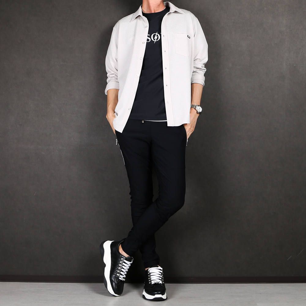 【RESOUND CLOTHING × chemical conbination】 Johnson LINE NYLON PT ブラック