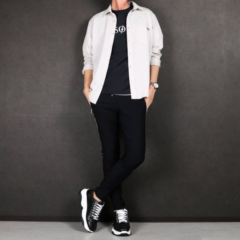 【RESOUND CLOTHING × chemical conbination】 Johnson LINE NYLON PT ブラック