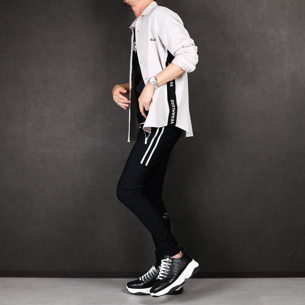 【RESOUND CLOTHING × chemical conbination】 Johnson LINE NYLON PT ブラック