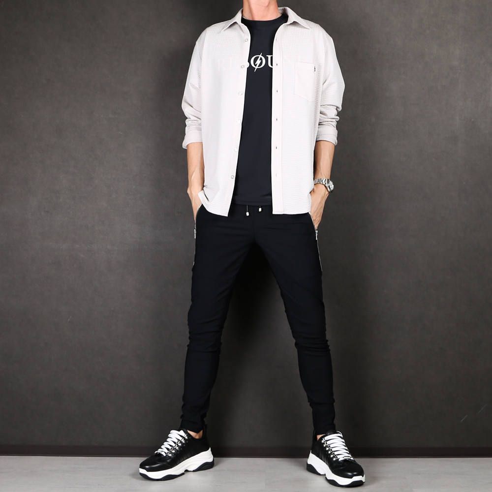 【RESOUND CLOTHING × chemical conbination】 Johnson LINE NYLON PT ブラック