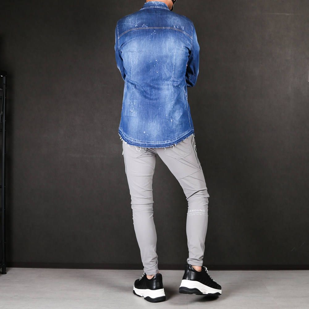 【RESOUND CLOTHING × chemical conbination】 Johnson LINE NYLON PT グレー