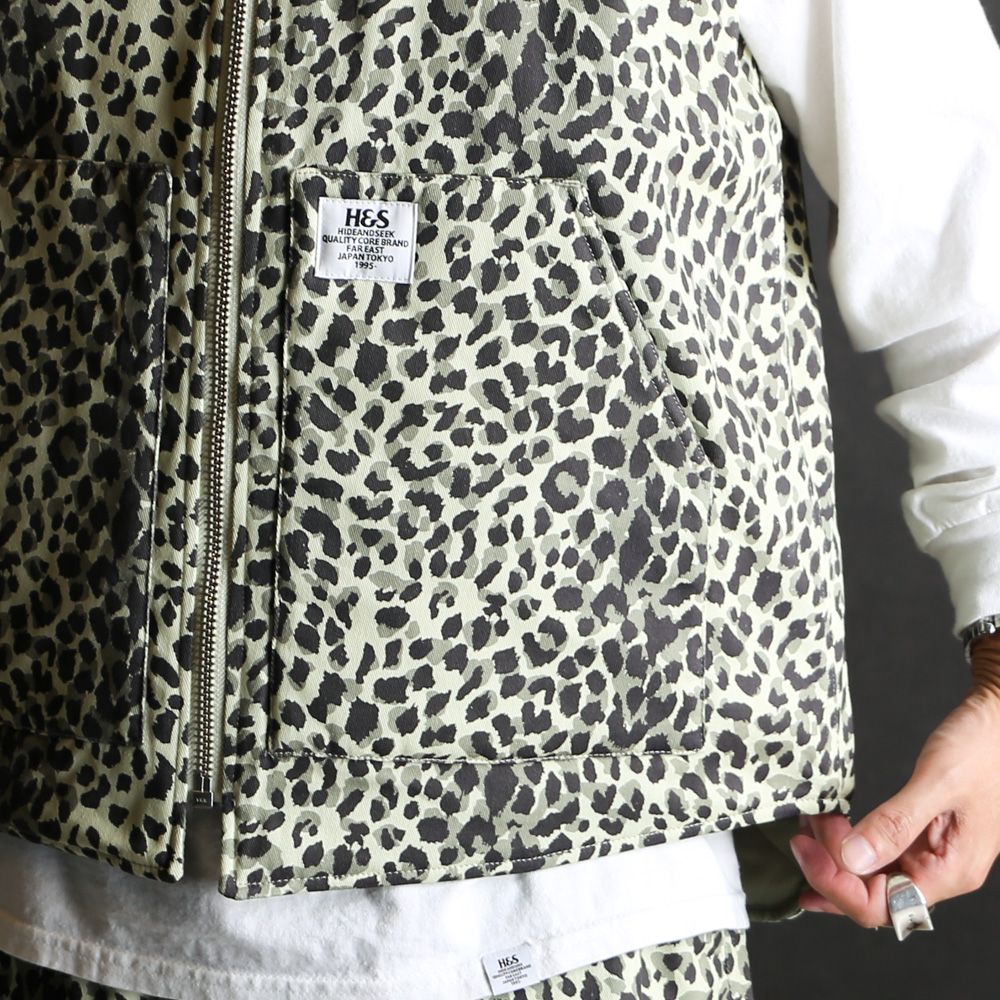 Camo Zip Work Vest - Panther / ワークベスト / HJ-100225
