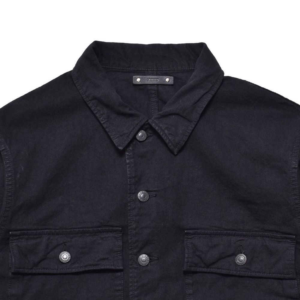 Cotton Linen Light Chino Shirt JKT - BLK / 2604-8003
