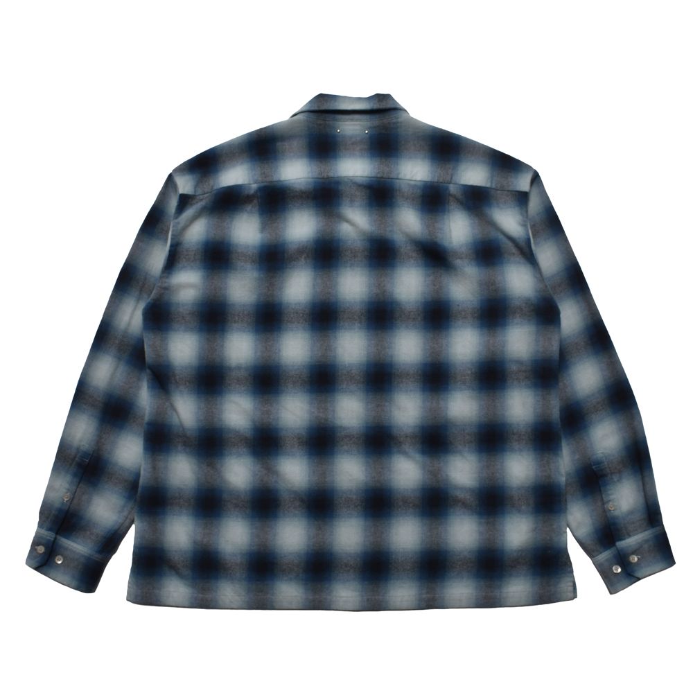 【ラスト1点-サイズ3】 C.Flannel Ombre Open Collar SH - BPT / 2509-5004