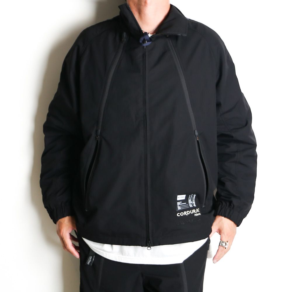 POLIQUANT - × WILDTHINGS / THE SWCS ADJUSTABLE ZIPPERED TRACK JACKET -  BLACK / CORDURA®Fabric and POLARTEC® / 2402020 | chemical conbination