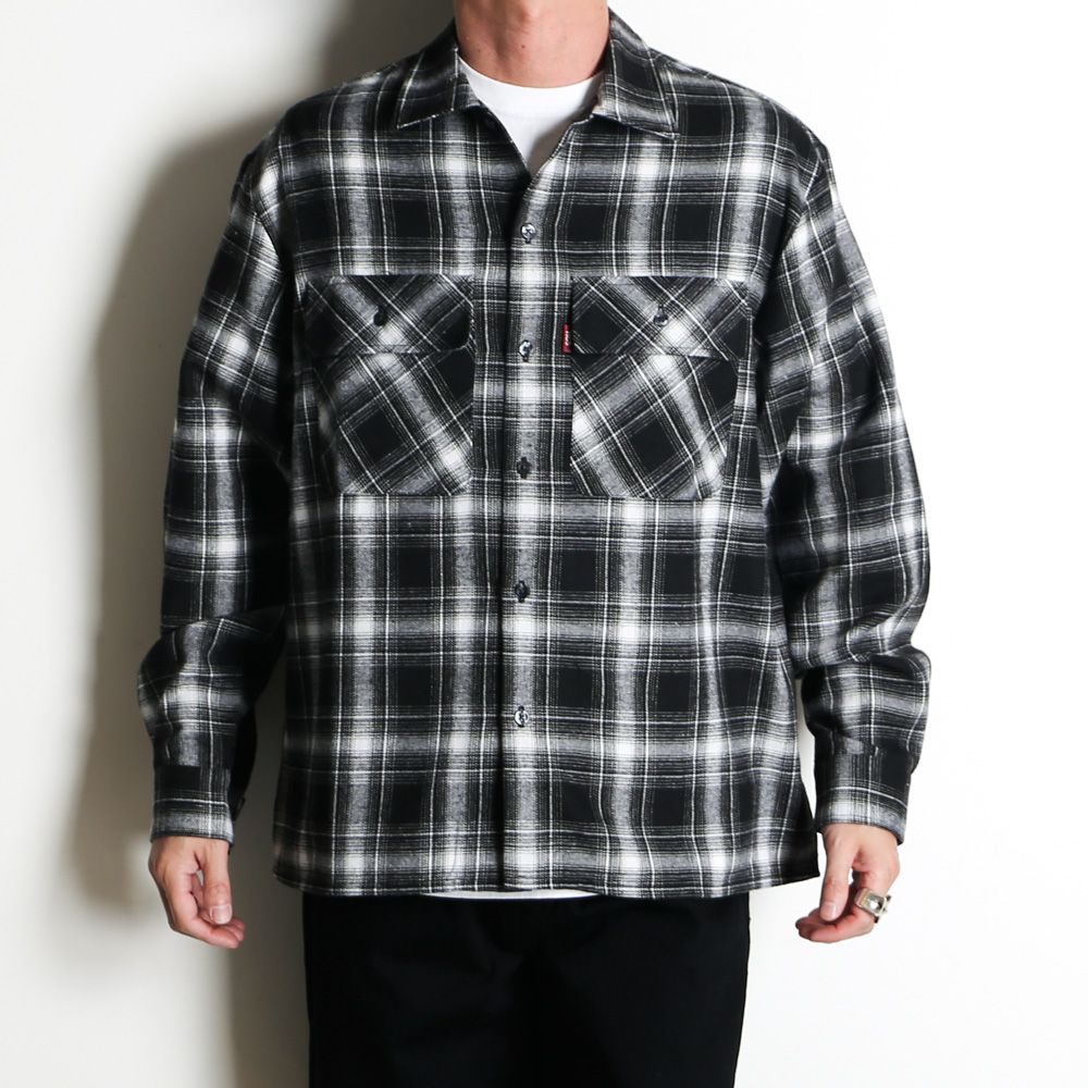 Ombre Check L/S Shirt (26ss) - BLK / オンブレチェックシャツ / HS-020526