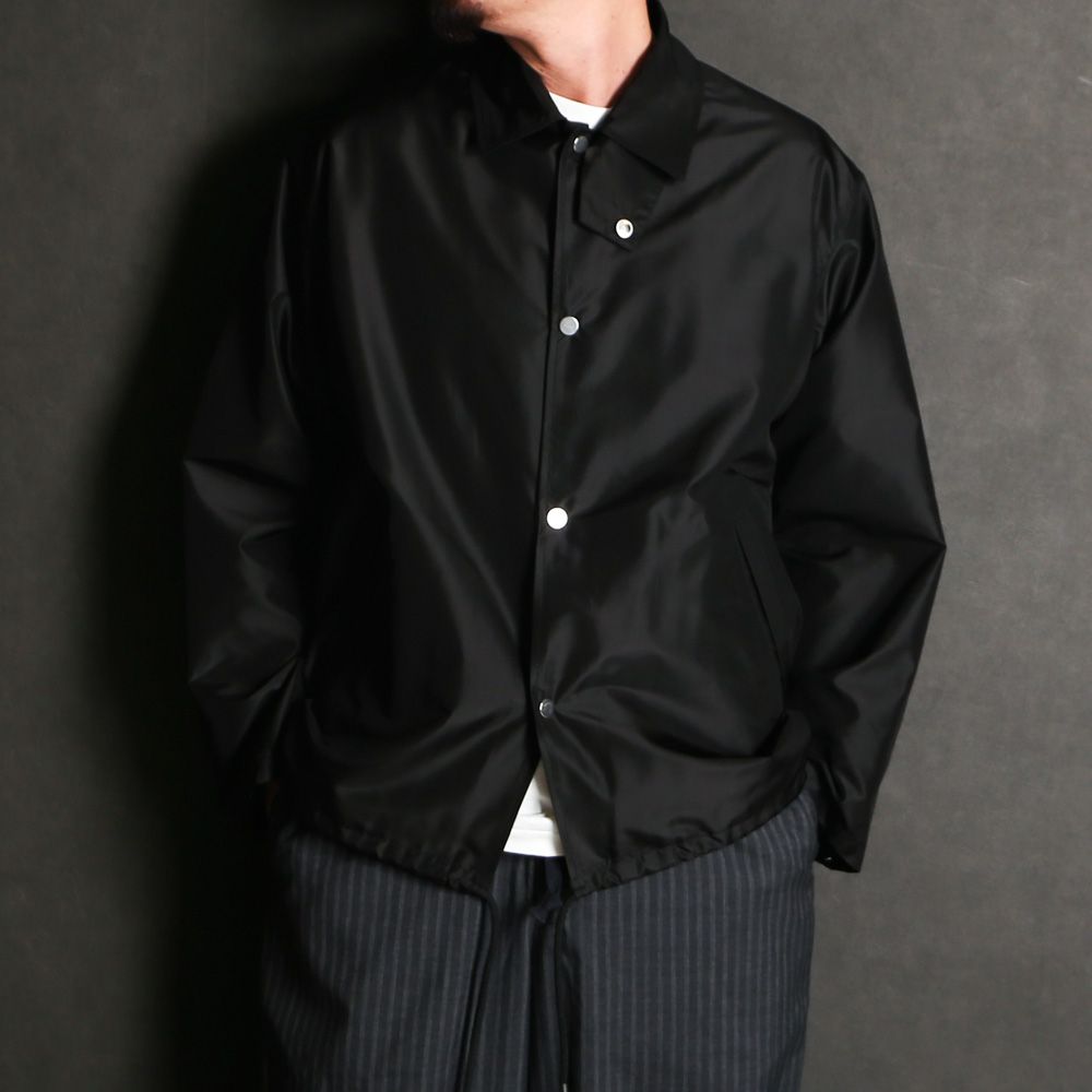 【ラスト1点-サイズ2】 COACH JACKET Ⅲ - BLACK / シルクタフタ - コーチジャケット / A26A12BL02C