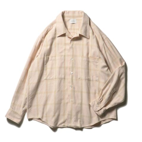Ombre Check Flannel Shirt - Pink / オンブレチェックフランネルシャツ / SN-628B