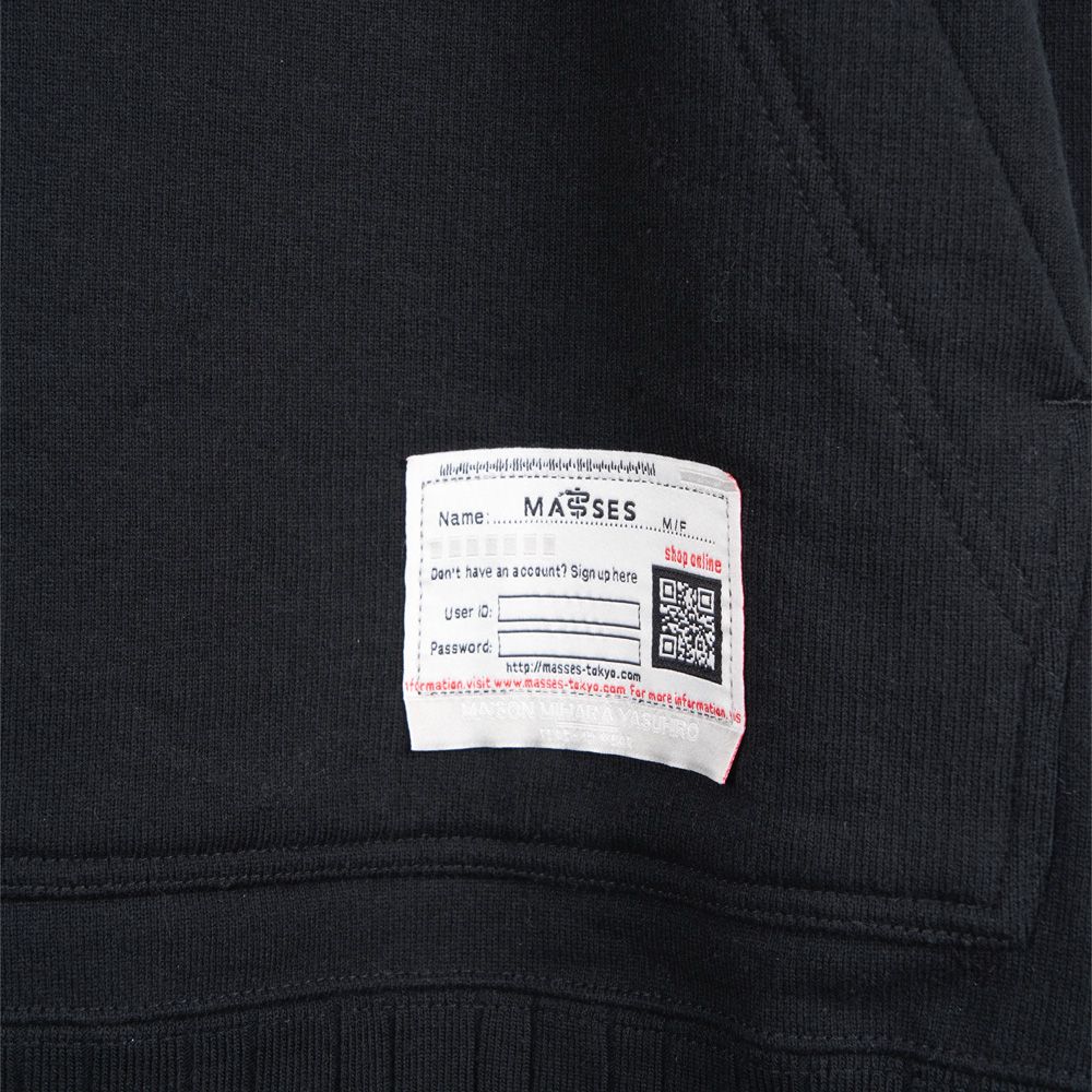 【ラスト1点-サイズ46】 MASSES × Maison MIHARA YASUHIRO / DON'T FOG UP PRINT HOODIE - BLACK / プルオーバー パーカー / C15HD043