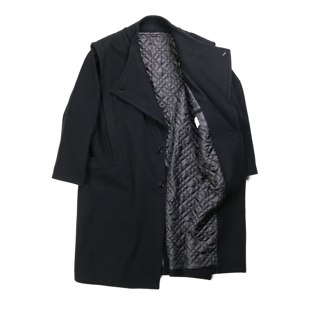 wewillIroquois TOP MOSSER OVER COAT(BLACK) - チェスターコート