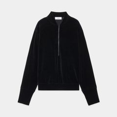 Half Zip Track Jacket - dark navy / オーガニッコットンベロア - ハーフジップトラックジャケット / M25C19CS02C