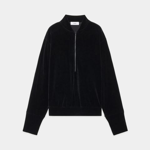 Half Zip Track Jacket - dark navy / オーガニッコットンベロア - ハーフジップトラックジャケット / M25C19CS02C