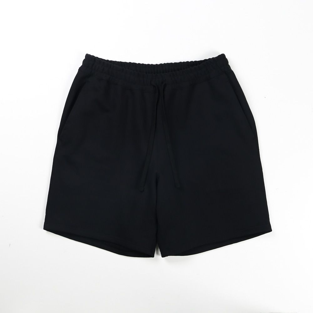 GYM SHORTS - BLACK / オーガニックコットンヘビー吊裏毛 - ジムショーツ / A26A09PT02B