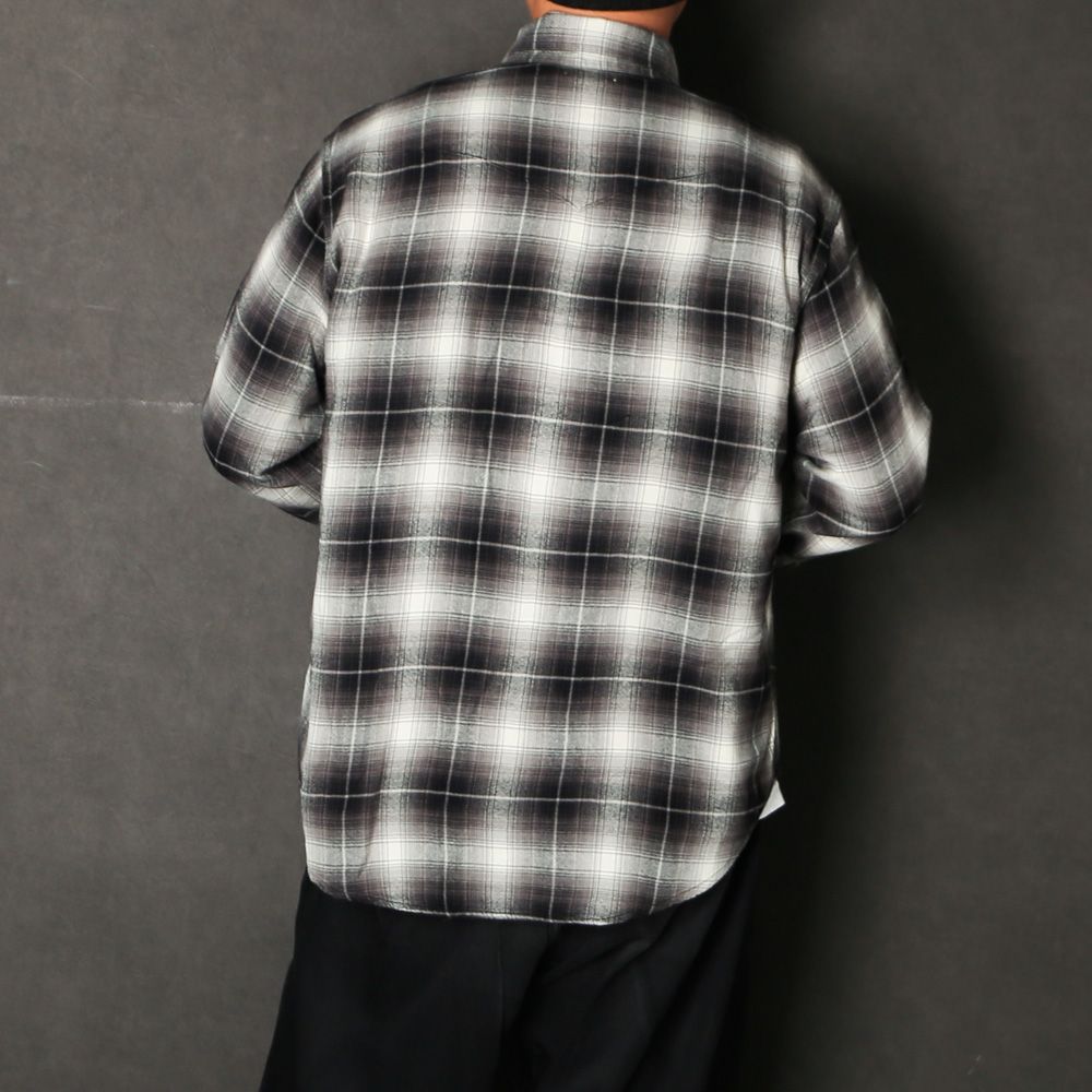 R.Flannel Ombre Western Shirt  - BLT / MDFBF10502
