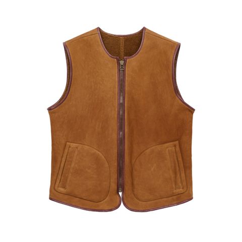 Vegan Mouton Vest - Brown  / GD0487