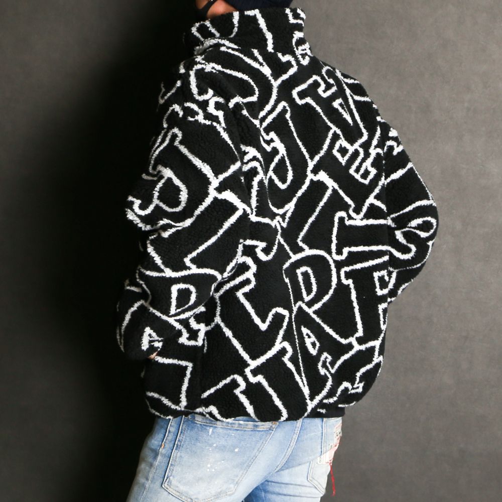 DIAGONAL LOGO BOA JACKET / ダイアゴナルロゴ ボア トラックジャケット / USO-21055