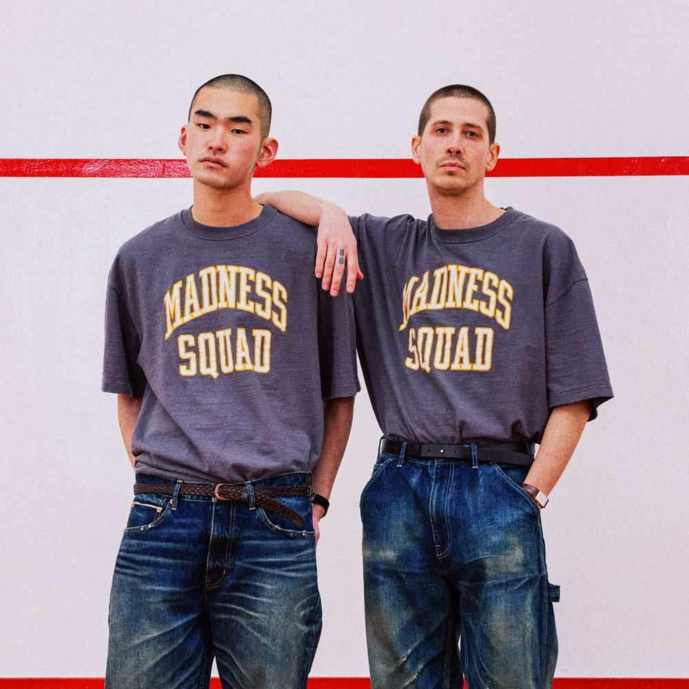 MADNESS VINTAGE COLLEGE T-SHIRT - Gray / 25SS-T-JTE01-D001