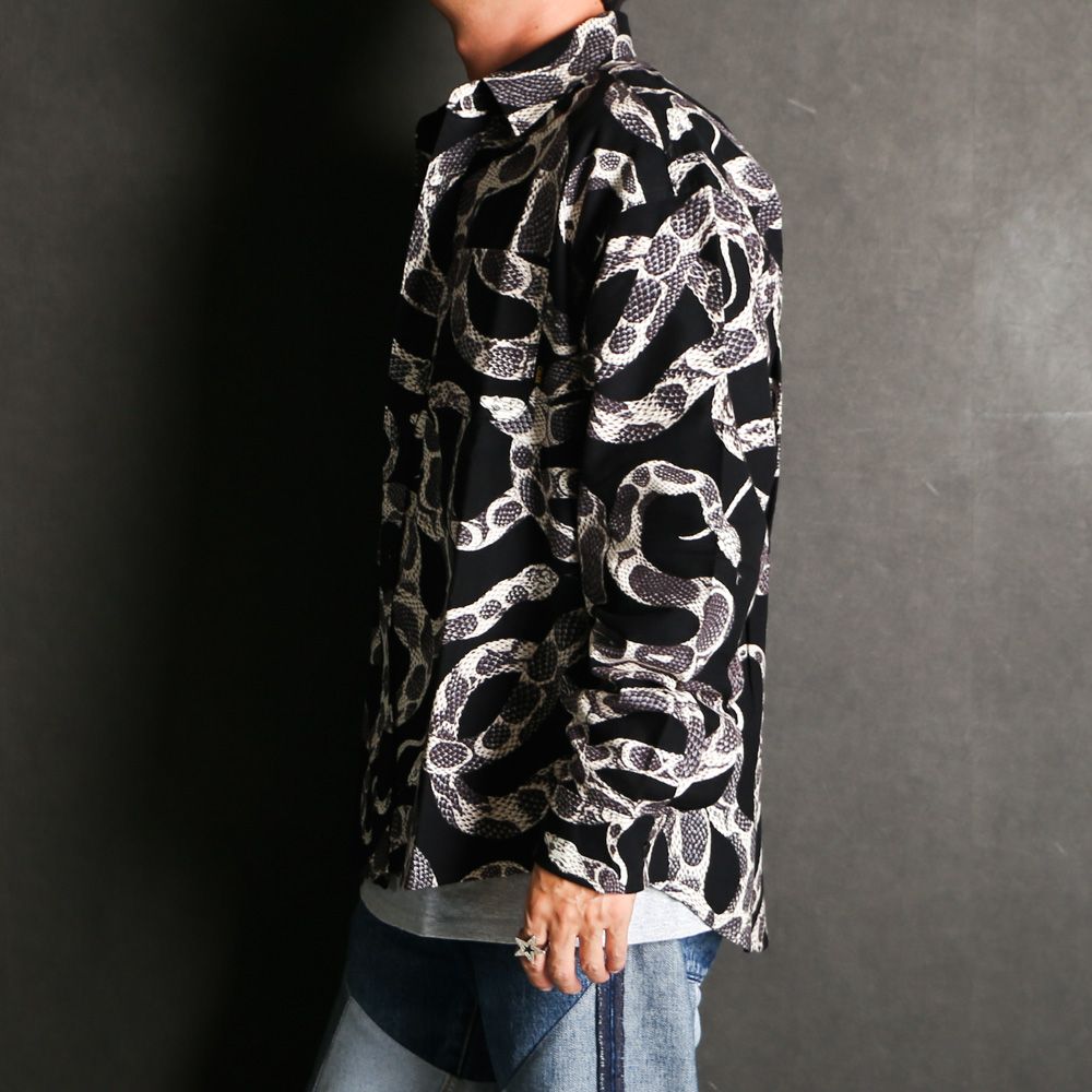 PRINT NEL L/S SH ＜SNAKE PATTERN＞ / スネークプリント ネルシャツ / CL-25AW003SNK