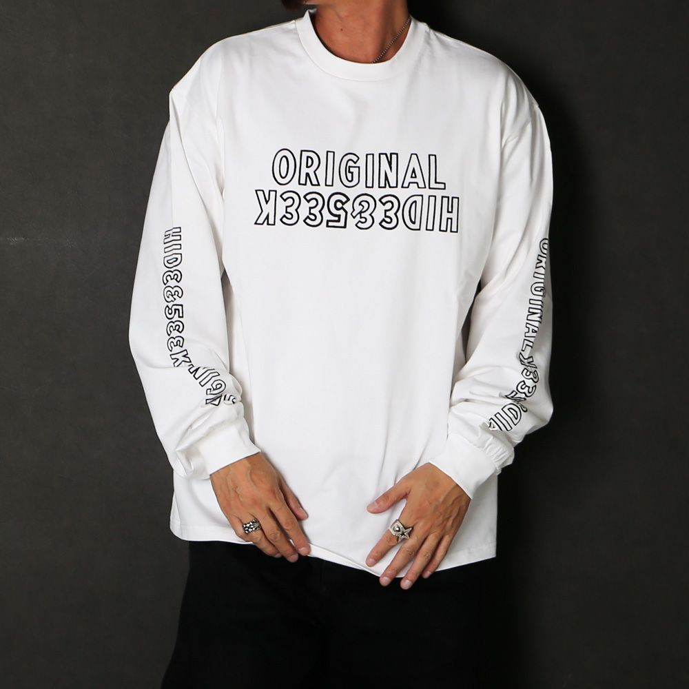 " HIDEANDSEEK × Toru Nishiura " / Original L/S Tee - WHT / Tシャツ / H30th-091526