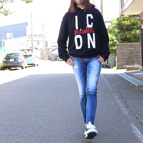 DSQUARED2×Maison MIHARA YASUHIRO コーディネート(女性モデル166cm)