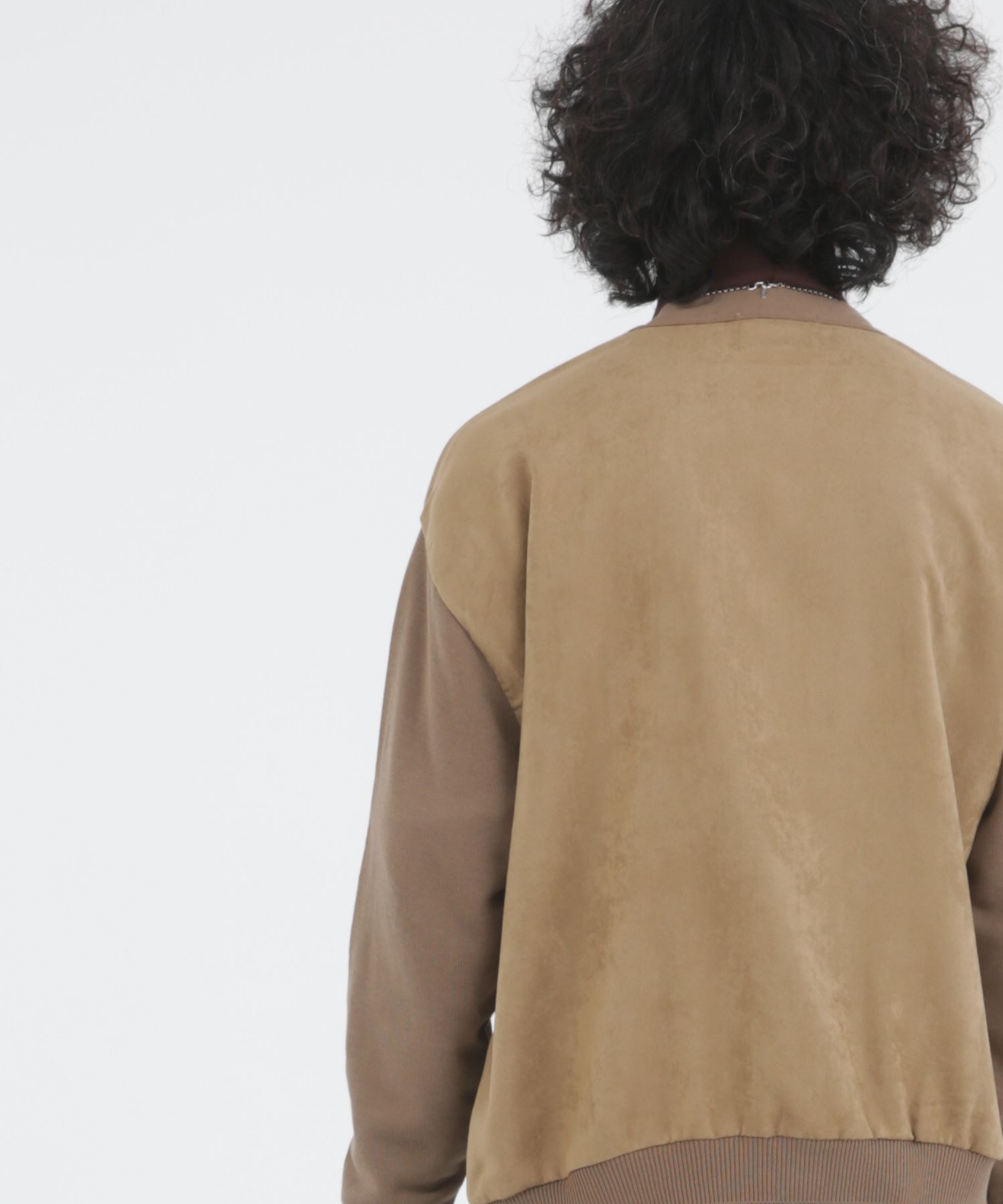 ECO SUEDE COMBI KNIT CD / エコスエード ニットカーディガン / 278208