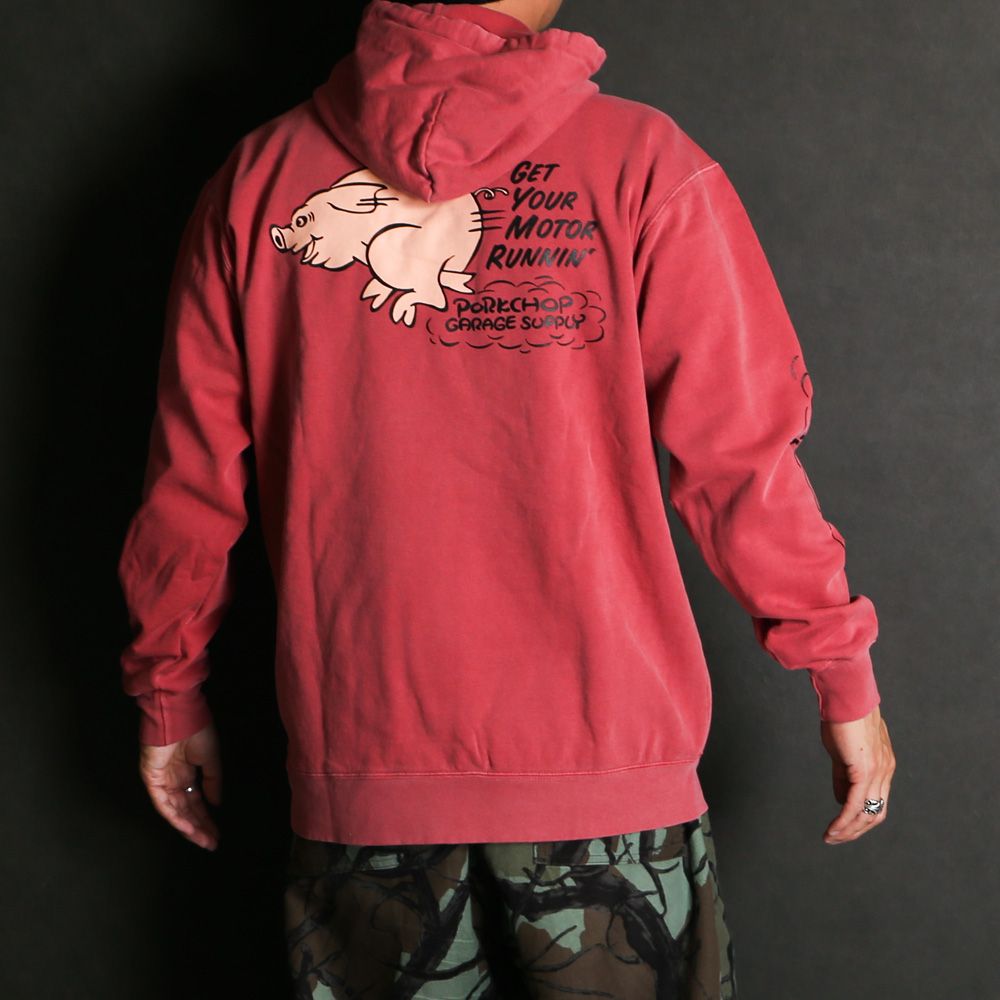 RUNNING LOGO HOODIE - CRIMSON RED / プルオーバーパーカー