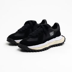 "LARRY"(ラリー) original sole Mix Material Low-top Sneaker - BLACK / A14FW703
