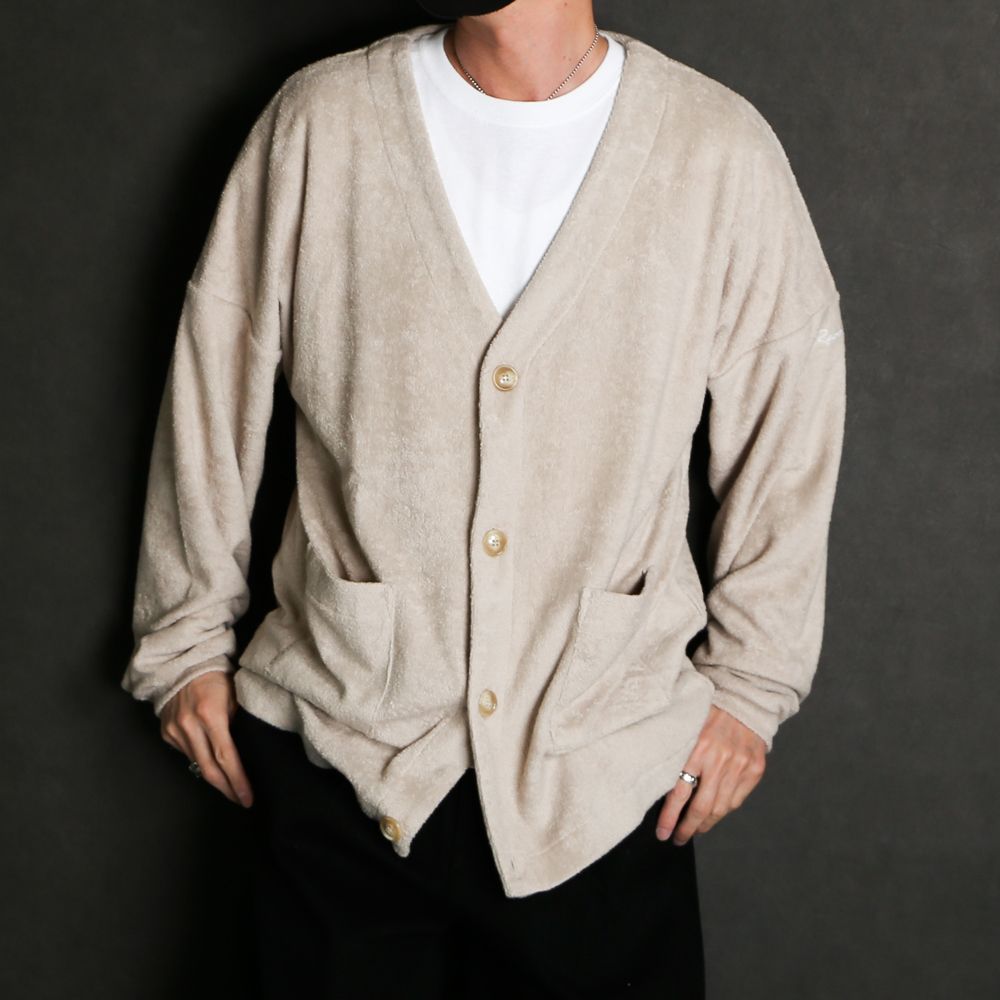 RESOUND CLOTHING - WEST pile cardigan / オーバーサイズ パイル