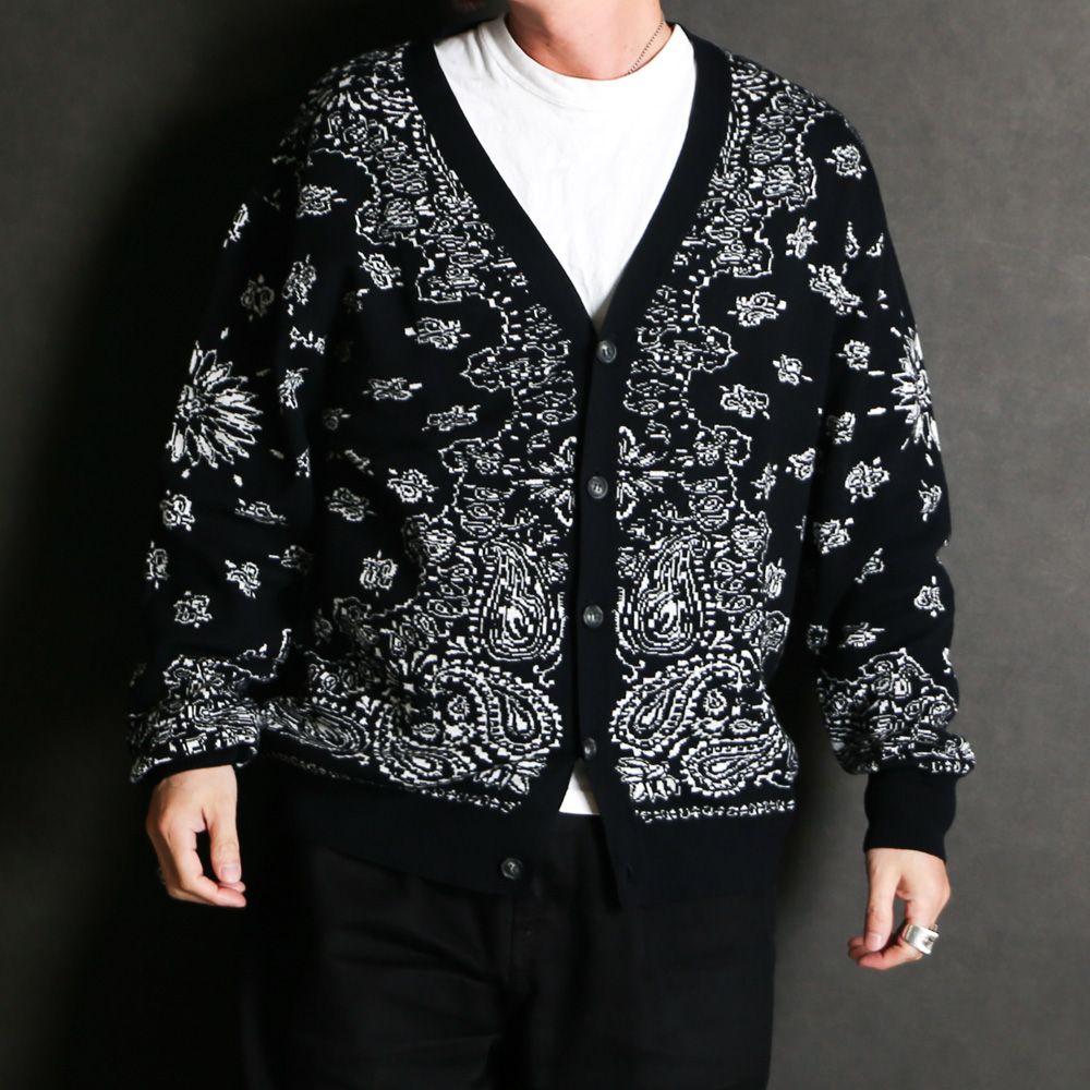 Bandana Cardigan - BLK / バンダナ カーディガン / HC-030426