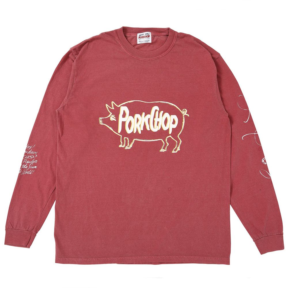 SCUM PORK L/S TEE - CRIMSON RED / ロングスリーブTシャツ
