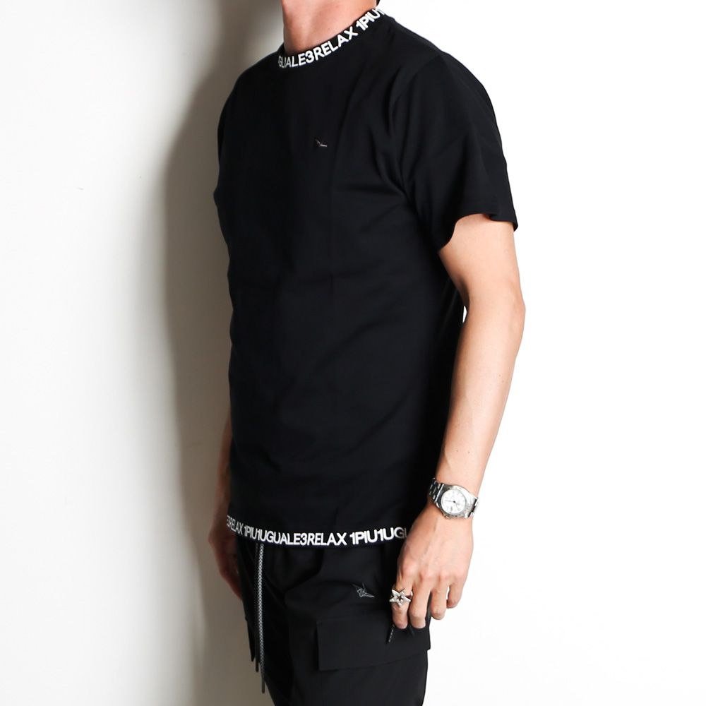 COLLAR LOGO T-SHIRT - BLACK / ネックロゴ Tシャツ / UST-24014