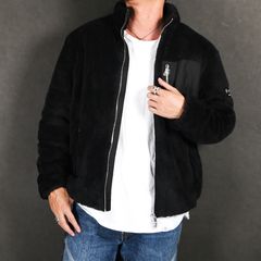 MONREALE モンレアレ - BLACK / ボア スタンドカラーブルゾン (フリース) /  MJXA0213033588