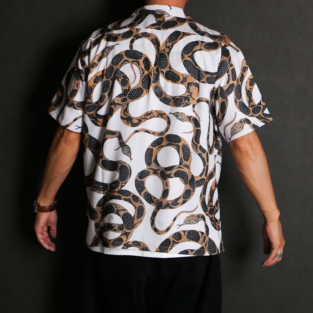 ALLOVER SNAKE PATTERN S/S SH / スネークパターン オープンカラーシャツ / CL-26SS007ULT