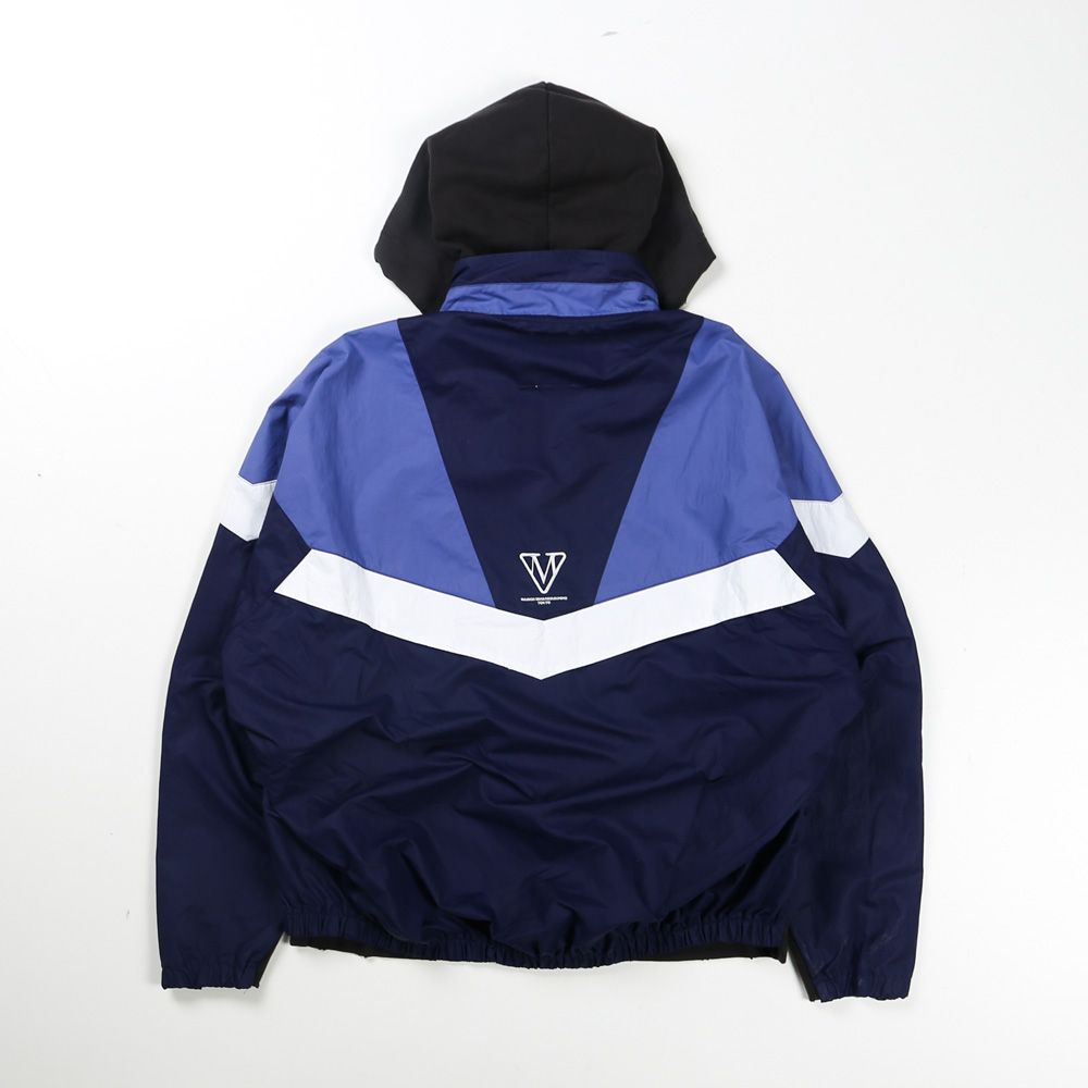 【ラスト1点-サイズ48】Track Jacket Combined Parka - BLACK / トラックジャケット コンバインド パーカー / A16PK571