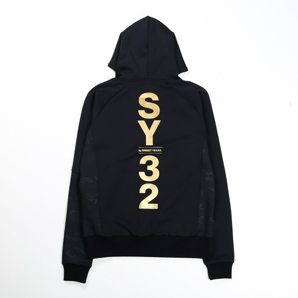 SY32 by SWEET YEARS - DOUBLE KNIT EMBOSS CAMO SHIELD LOGO P/O