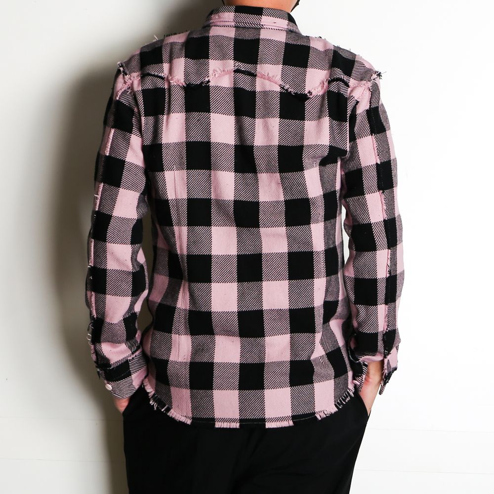 Buffalo PLAID FRINGE SHIRTS / フリンジ バッファローチェック シャツ / TSH-F2105