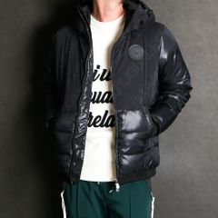 DIAGONAL LOGO HOODIE / 総柄ロゴパデッドパーカー / USO-22072