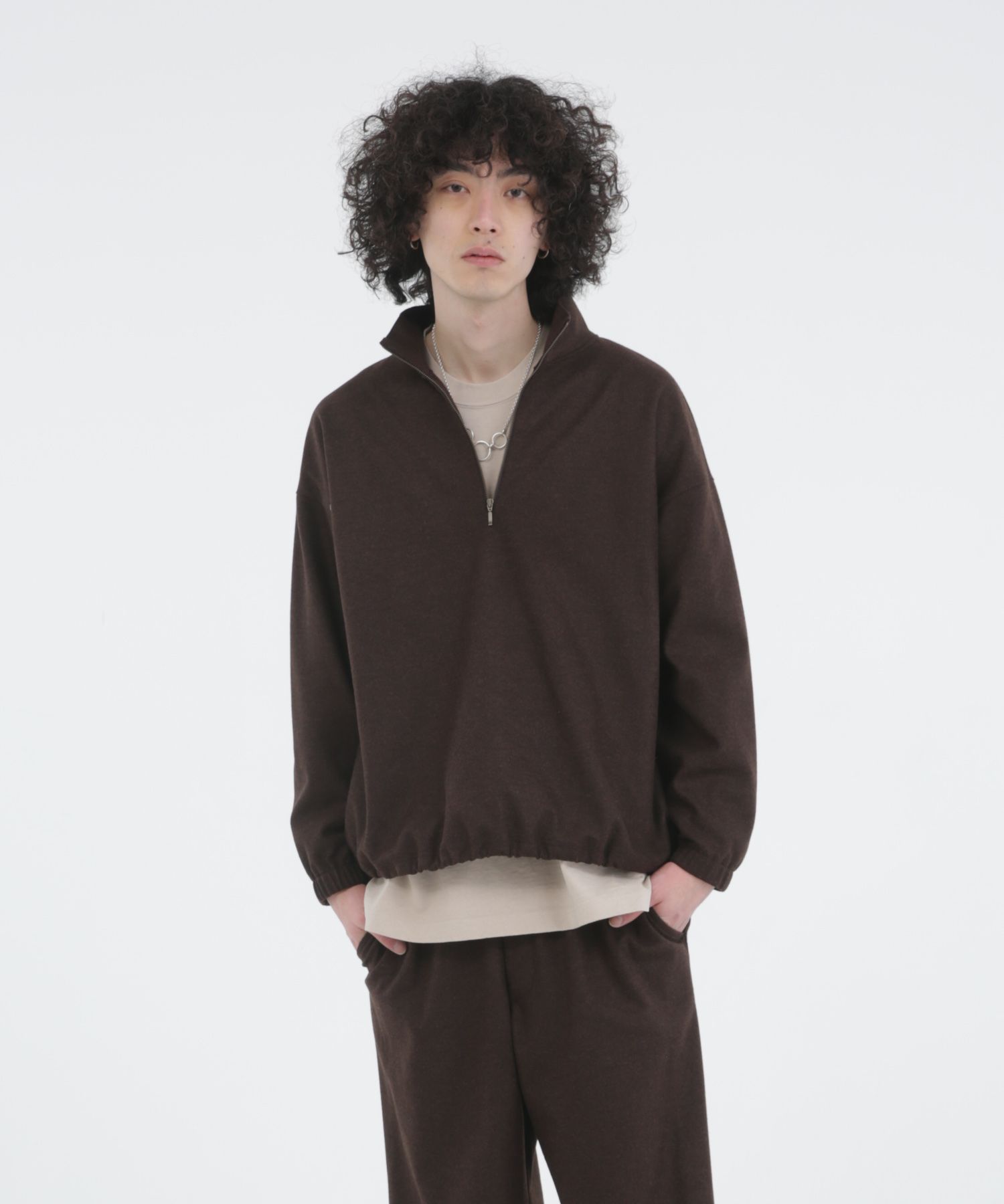 シュライページ Iroquois - DOUBLE FACE JERSEY HALF ZIP / ハーフジップ プル