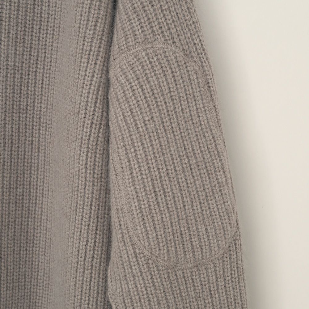 RACCON HALF ZIP KNIT - GREIGE / ハーフジップニット / VTM-26-K-106
