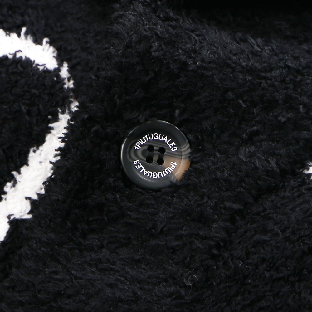 WHOLE PATTERN KNIT SHAWL CARDIGAN / 総柄ロゴ ニットショールカーディガン / USK-20014