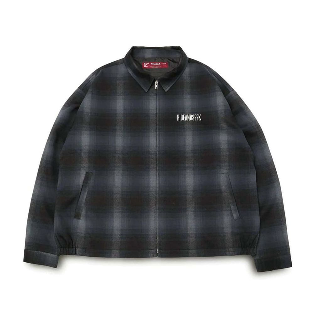 HideandSeek - Check Harrington Jacket - BLK / チェックジャケット / HJ-090524 |  chemical conbination