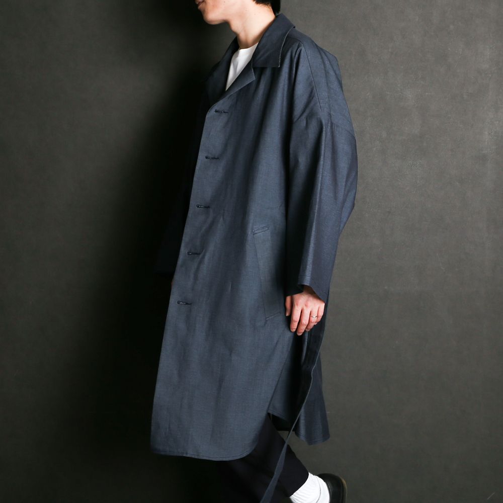 superNova. - 【ラスト1点-サイズM】 Belted shop coat - 7oz tencel